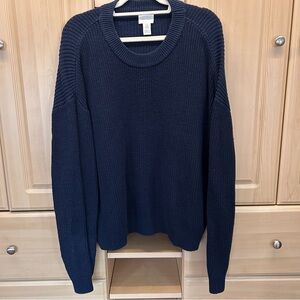 H&M Navy Crew Neck Sweater XXL